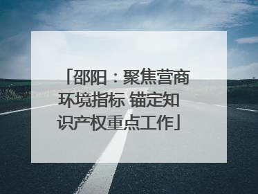 邵阳：聚焦营商环境指标 锚定知识产权重点工作