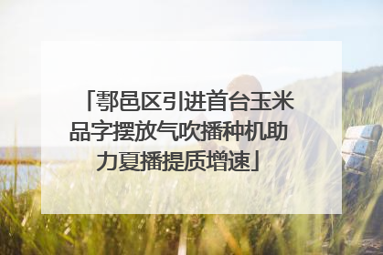 鄠邑区引进首台玉米品字摆放气吹播种机助力夏播提质增速