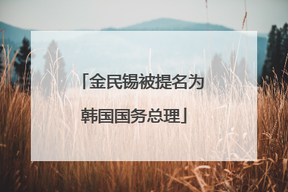金民锡被提名为韩国国务总理