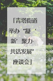 青塔街道举办“凝‘新’聚力·共话发展”座谈会