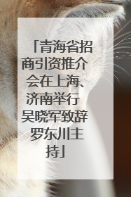 青海省招商引资推介会在上海、济南举行 吴晓军致辞 罗东川主持