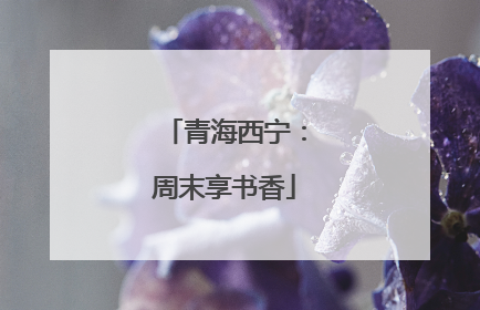 青海西宁：周末享书香