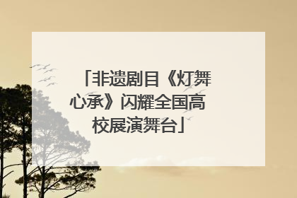 非遗剧目《灯舞心承》闪耀全国高校展演舞台