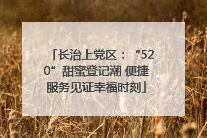 长治上党区：“520”甜蜜登记潮 便捷服务见证幸福时刻