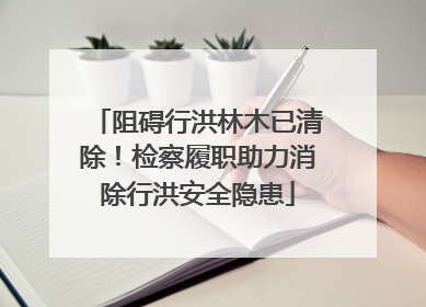阻碍行洪林木已清除！检察履职助力消除行洪安全隐患