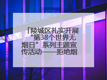 陵城区扎实开展“第38个世界无烟日”系列主题宣传活动——拒绝烟草诱惑 对第一支烟说不