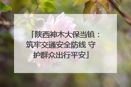 陕西神木大保当镇：筑牢交通安全防线 守护群众出行平安