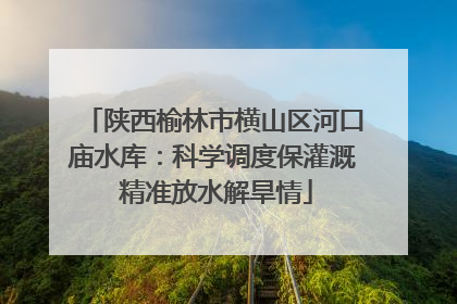 陕西榆林市横山区河口庙水库：科学调度保灌溉 精准放水解旱情