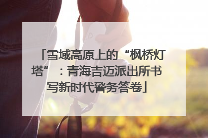 雪域高原上的“枫桥灯塔”：青海吉迈派出所书写新时代警务答卷