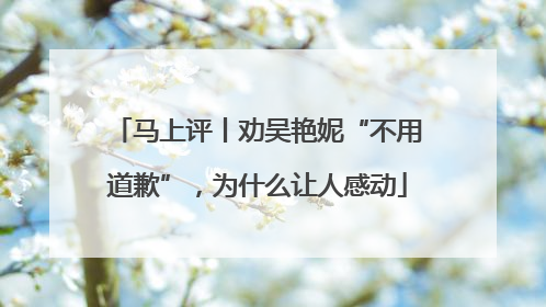 马上评丨劝吴艳妮“不用道歉”，为什么让人感动