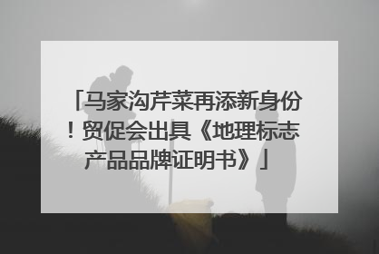 马家沟芹菜再添新身份！贸促会出具《地理标志产品品牌证明书》