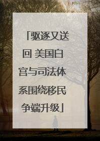 驱逐又送回 美国白宫与司法体系围绕移民争端升级