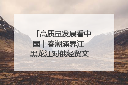 高质量发展看中国｜春潮涌界江 黑龙江对俄经贸文旅交流绿意盎然