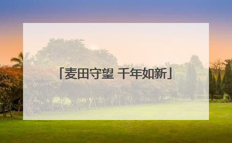 麦田守望 千年如新
