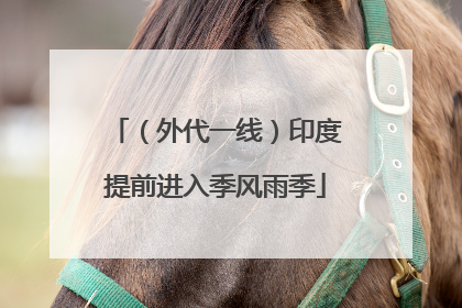 （外代一线）印度提前进入季风雨季