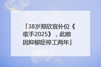 38岁郑欣宜补位《歌手2025》，此前因抑郁症停工两年