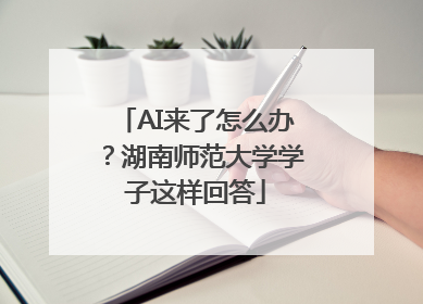 AI来了怎么办？湖南师范大学学子这样回答